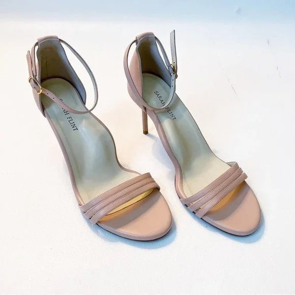 Sarah Flint Perfect Sandals 85mm Size 40 Blush Nappa NIB NEW